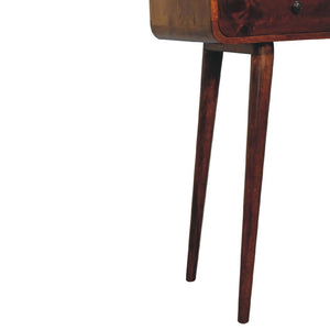 Chestnut Curved Hallway Table | Solid Mango Wood | Soft Curved Profile
