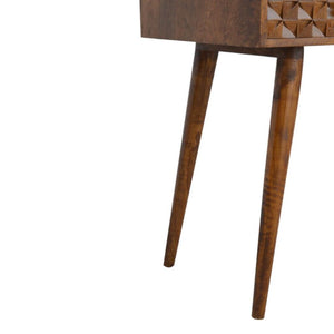 Chestnut Diamond Carve Console Table | Distinctive Detail | Versatile Home Furniture