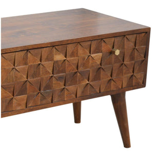 Chestnut Diamond Storage Bench | Distinctive Detail | Versatile Home Furniture