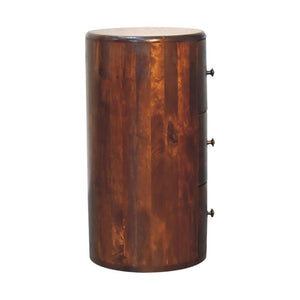 Chestnut Drum Chest | Solid Mango Wood | Rounded Drum Profile