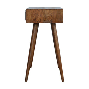 Chestnut Prism Console Table | Geometric Detail | Statement Hallway Furniture
