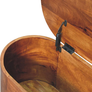 Chestnut Rounded-Lid Blanket Box | Bedroom Storage Chest | Warm Wood Finish