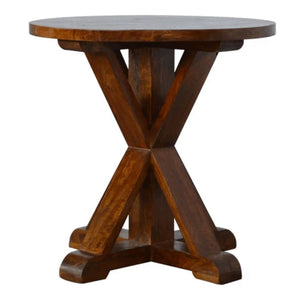 Chestnut Trestle Round Table | Chestnut Finish | Classic Dining Design