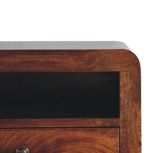 Chunky Chestnut Wall Mounted Nightstand | Solid Mango Wood | 1 Drawer