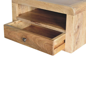 Chunky Floating Bedside Table | Oak Finish | Wall-Mounted Design