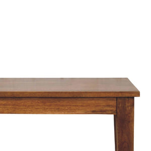 Classic Golden Teak Dining Table | Solid Wood Design