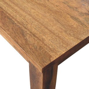 Classic Golden Teak Dining Table | Solid Wood Design
