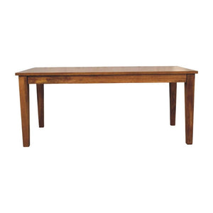 Classic Golden Teak Dining Table | Solid Wood Design