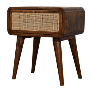 Close-Knit Bedside Table | Chestnut Finish | Textured Bedroom Storage