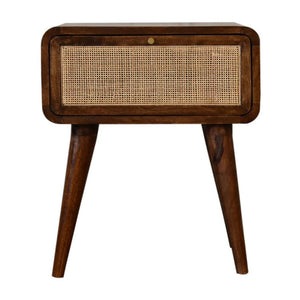 Close-Knit Bedside Table | Chestnut Finish | Textured Bedroom Storage