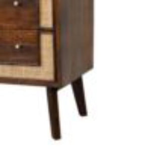 Close-Knit Chest of Drawers | Chestnut Finish | Textured Bedroom Storage