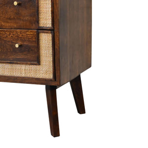 Close-Knit Chest of Drawers | Chestnut Finish | Textured Bedroom Storage