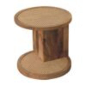 Close-Knit Corner End Table | Compact Design | Space-Saving Accent