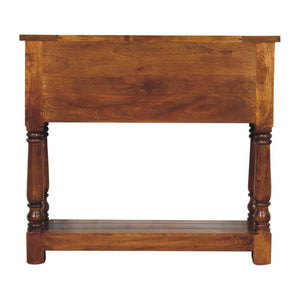 Console Table | Chestnut Finish | 4 Drawer Storage