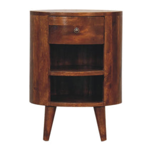 Cortez Chestnut Bedside Table | Solid Mango Wood | Bedroom Storage