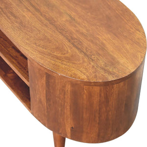 Cortez Chestnut Media Unit | Solid Mango Wood | Artisan-Crafted Design