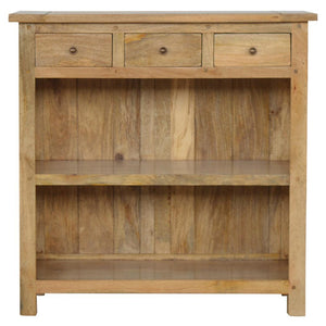 Country Low Bookcase | Open Shelf Storage | Rustic Living Room Display