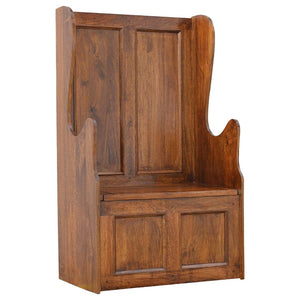Country Style Monks Bench | Lift-Up Storage | Hallway Seating