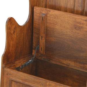 Country Style Monks Bench | Lift-Up Storage | Hallway Seating