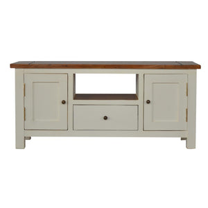 Country Two-Tone Media Unit | TV Storage Cabinet | Rustic Contrast Finish