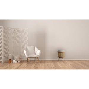 Cream Bouclé Larissa Footstool | Rattan & Solid Mango Wood | Nordic Round Stool