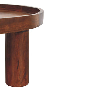 Crescent Coffee Table | Solid Mango Wood | Chestnut Finish