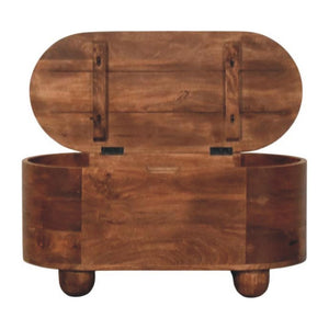 Curva Storage Trunk | Solid Mango Wood | Rounded Profile | Blanket Box and Coffee Table