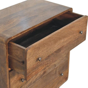 Curve Edge 3 Drawer Chest | Solid Wood Bedroom Storage