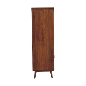 Curved Chestnut Wardrobe | Solid Mango Wood | Soft Curved Profile