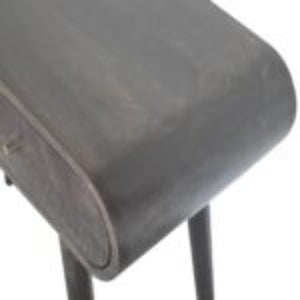 Curved Console Table | Solid Mango Wood | Ash Black Finish | Hallway Furniture