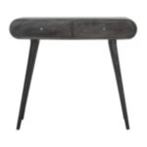 Curved Console Table | Solid Mango Wood | Ash Black Finish | Hallway Furniture