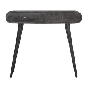 Curved Console Table | Solid Mango Wood | Ash Black Finish | Hallway Furniture