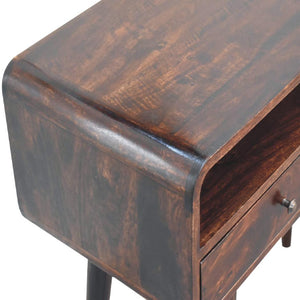 Curved Console Table | Walnut Finish | Hallway & Entryway Furniture