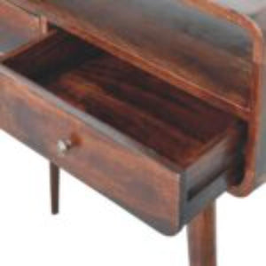 Curved Console Table | Walnut Finish | Hallway & Entryway Furniture