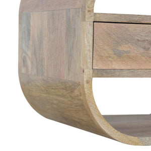 Curved Edge TV Unit | 2 Drawer Media Console | Living Room Storage