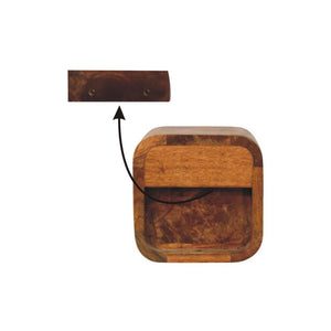 Curved Floating Nightstand | Compact Wall-Mounted Bedside Table