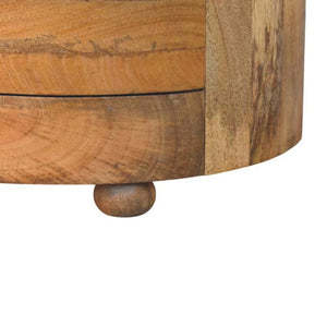 Curved Marble-Top Bedside Table | Sculptural Bedroom Storage