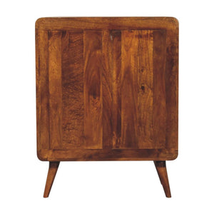 Curved Nordic Cabinet | Solid Mango Wood | Sculpted Storage