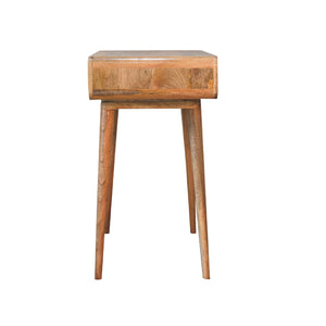 Curved Writing Desk | Oak-Inspired Finish | Home Office Furniture