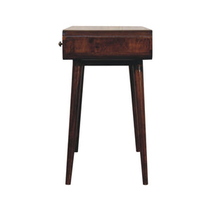 Curved Writing Desk | Solid Mango Wood | California Walnut Finish