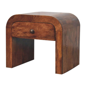 Darcy Bedside Table | Solid Mango Wood | Honey Caramel Finish | 1 Drawer Nightstand