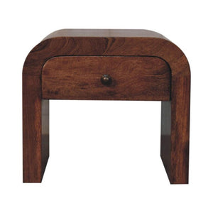 Darcy Bedside Table | Solid Mango Wood | Honey Caramel Finish | 1 Drawer Nightstand
