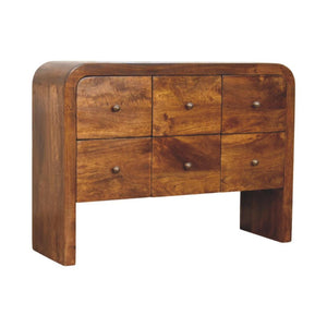Darcy Chest of Drawers | Solid Mango Wood | Chestnut Finish | 6 Drawers