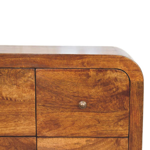 Darcy Chest of Drawers | Solid Mango Wood | Chestnut Finish | 6 Drawers