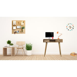 Diamond Carved Writing Desk | Geometric Detail | Home Office Furniture