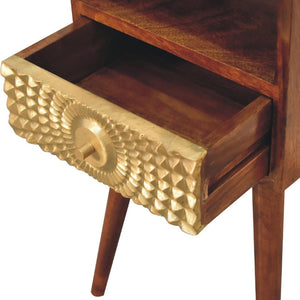 Eden Mini Bedside | Solid Mango Wood | Natural Wood Finish | Compact Design