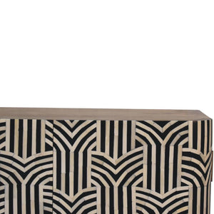 Edessa Bone Inlay Cabinet | Artisan Bone Inlay | Natural Inlay Finish | Artisan Inlay Detail