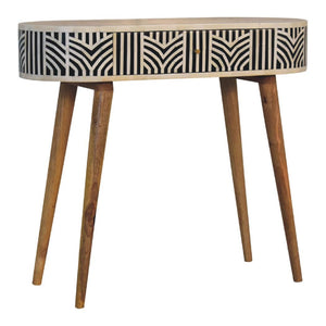 Edessa Bone Inlay Console Table | Artisan Bone Inlay | Natural Inlay Finish | Artisan Inlay Detail