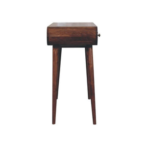 Elara Dressing Table | Solid Mango Wood | Honey Caramel Finish | 3 Drawers with Fold-Up Mirror