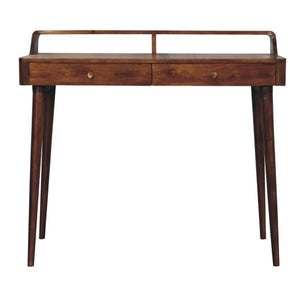 Elevated Chestnut Console Table | Solid Mango Wood | Hallway Table